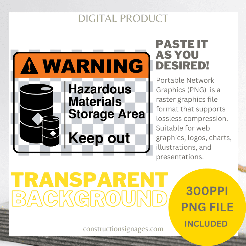 Hazardous Materials Storage Area, Keep Out, Printable Safety Signages
